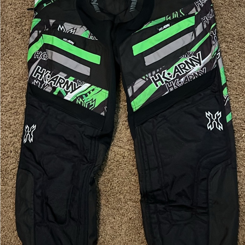 HK Army Black and Green Paintball Pants